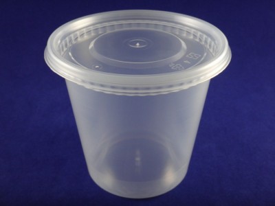 C-116-24 PP Round Deli Clear Container w/ PP Clear Lid